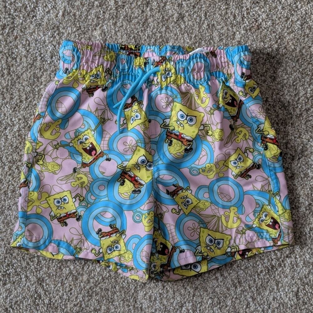 NWOT Nickelodeon Boys Spongebob Swim Trunks Size XS (5)